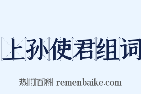 上孙使君组词是什么意思的图片